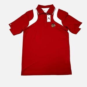 Antigua Chicago Blackhawks Red Polo Shirt Size Small NWT